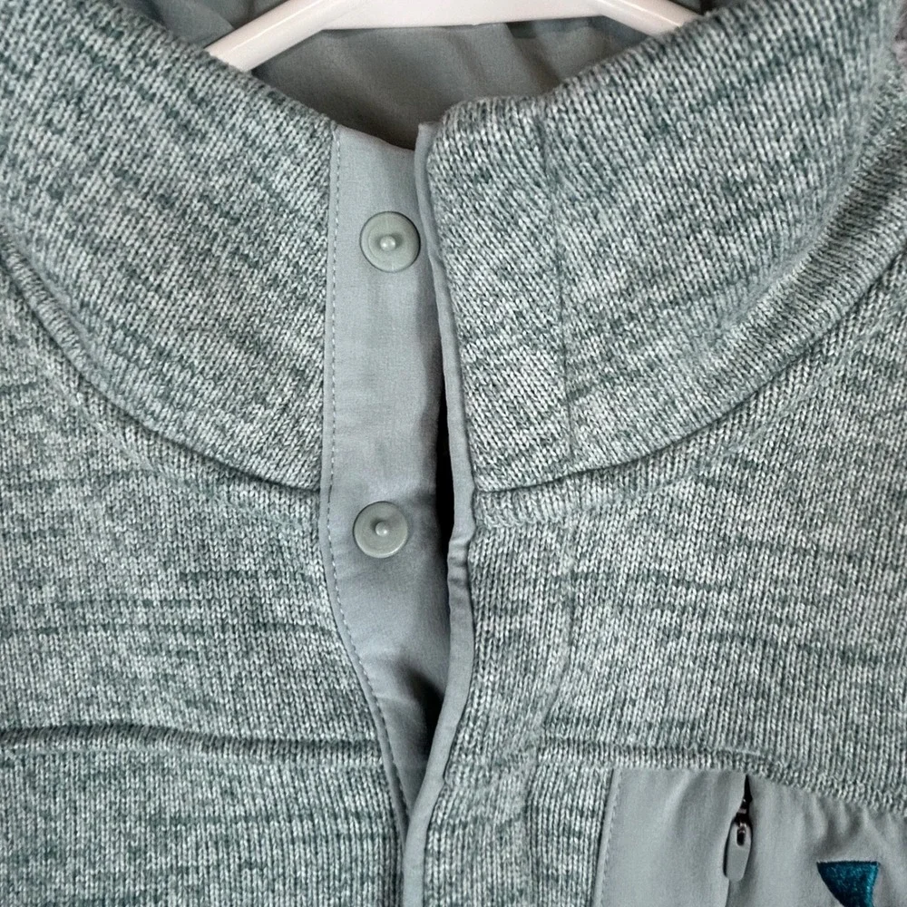 Under Armour Men's Speckled Fleece Quarter Zip Pullover Sweater Seafoam ‎ Size S